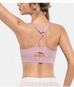 Soutien-gorge de sport sans couture pour femme, tissu extensible confortable, maintien élevé, vêtements de sport pour la course, le fitness, la gym, l'entraînement, haut respirant - Product Image 3