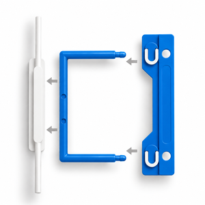 Conception en trois parties combinant une pièce en U en plastique, un tube et une barre de compression pour un classement de documents pratique et organisé. - Product Image 5