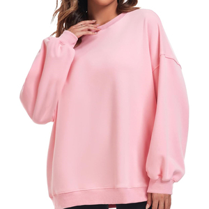 Latest Design HI-GLOW <b>Women's</b> 100% Cotton Waterproof Loose Fit Long Sleeve Pullover Sweatshirt OEM Services Custom - Product Image 5
