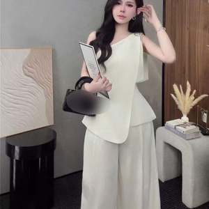 Ensemble deux pièces long décontracté pour femme, en coton écologique, lavable, confortable, mode, emballage personnalisé, Vietnam - Product Image 5