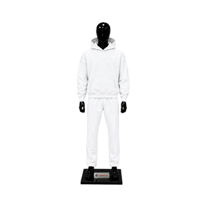 Conjunto Deportivo Premium Blanco Oversize para Hombre: Sudadera con Capucha y Pantalones Jogger, Ropa Casual Urbana al por Mayor - Product Image 1