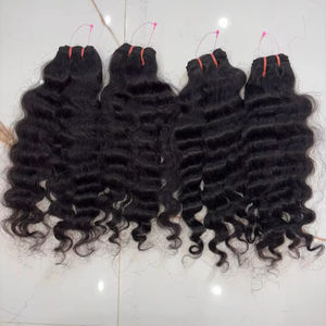 Extensiones de Cabello Natural Indio Virgen de Templo, 100% Sin Procesar, Trama Natural, Bajo MOQ, Venta al Por Mayor - Product Image 1