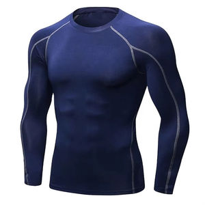 Couche de compression vide à manches longues pour homme, séchage rapide, sports personnalisés - Product Image 1