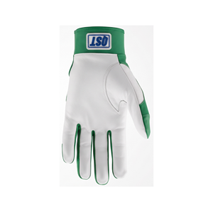 Gants de frappe de baseball en cuir blanc, design classique bicolore, gants de softball, logo personnalisé, OEM, ODM, vente en gros - Product Image 5