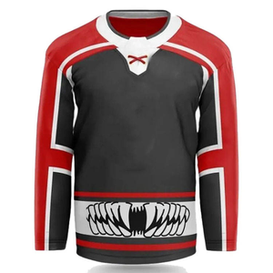 Maillot de hockey personnalisé à manches longues, uniforme sportif d'équipe, respirant, en polyester, pour entraînement et match - Product Image 2