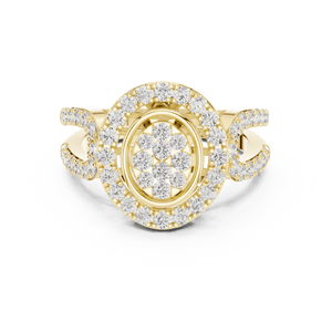 Joyas de moda Anillo llamativo de oro de 14 quilates con detalles finos Estilo tradicional - Product Image 2