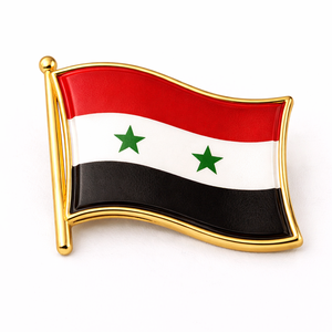เข็มกลัดติดเสื้อโลหะเคลือบลายธงชาติซีเรียแบบกำหนดเอง ของที่ระลึกประจำชาติ - Product Image 3