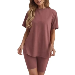 <b>Top</b> Quality Cotton Short Two Piece Set Women Clothing Round Neck 2026 - Product Image 3
