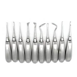 Lot de 10 élévateurs dentaires manuels en acier inoxydable pour extraction de dents, kit d'instruments pour dentistes, certifié MOL CE USA - Product Image 5