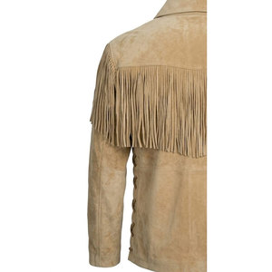 Solid Trader <b>Mens</b> <b>Suede</b> Fringe Leather <b>Jacket</b> Western Tassel Style Premium Quality Durable <b>Suede</b> Fashion Clothing - Product Image 6