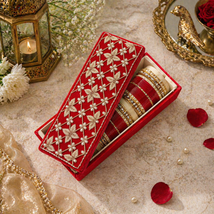Velvet Jewelry Organizer <b>Box</b> Bangle Storage Case Embroidered Decorative Gift Packaging <b>Box</b> with Lid <b>Bracelet</b> Bangle Organizer - Product Image 4