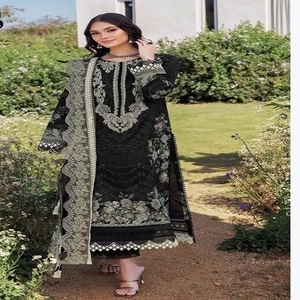 Taille personnalisée femmes dernière conception robe pakistanaise Salwar costume longue tenue de mariage Salwar Kameez indien décontracté prix en gros fêtes - Product Image 4