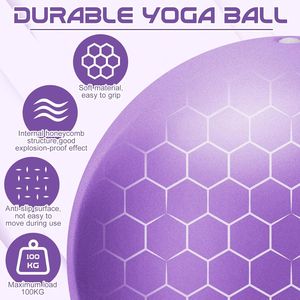 Palla da Pilates da 9 Pollici per Allenamento Core a Casa, Palla Morbida per Yoga con Guida all'Esercizio, Ottima per Allenamenti - Product Image 2