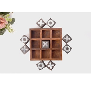 Juego de Tic Tac Toe de Madera Hecho a Mano Moderno OEM ODM |   Juego de Mesa Familiar de Madera Natural para Venta al por Mayor - Product Image 1