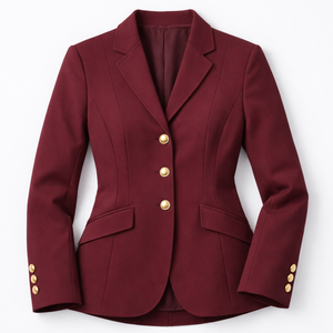 Chaqueta de Equitación Premium Color Borgoña - Blazer para Montar a Caballo con Botones Dorados - Ropa Deportiva de Alto Rendimiento - Product Image 1