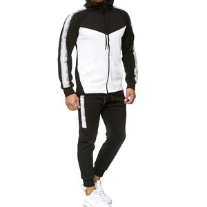 Mens Winter Hooded Fleece Jogging <b>Tracksuit</b> Set OEM Service Polyester/Cotton Sports Sweatsuit Comfortable Stylish Activewear - Product Image 4