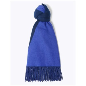 Long Blue <b>Silk</b> <b>Scarf</b> With Fringe For Women Winter Warm Solid Color Shawl Color Blocking Women Winter Warm Shawl - Product Image 1