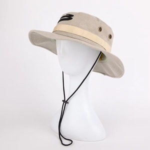 Chapeau de soleil de plage d'été personnalisé avec logo, haute qualité, large bord, style bob avec cordon, vente en gros - Product Image 5
