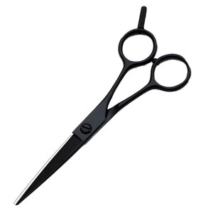 5.5 Inch 440C Stainless Steel Black Finish <b>Thinning</b> Scissors Professional Barber Hairdressing Salon Shears - Product Image 1