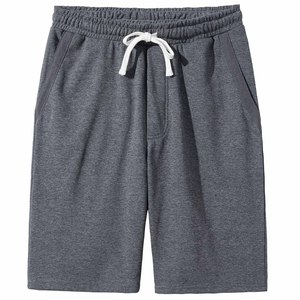 Shorts décontractés en toile unie pour hommes, 100 % coton, grandes tailles, écologiques, respirants, pour l'entraînement, nouvelle mode, vente directe usine - Product Image 1