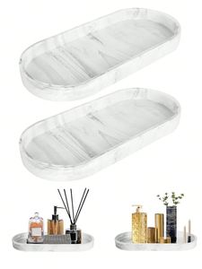 Plateau de service en marbre blanc haut de gamme avec finition élégante pour la décoration de mariage, l'affichage en hôtel et une utilisation domestique sophistiquée - Product Image 3