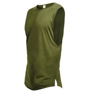 เสื้อกล้ามผู้ชายทรงสตรีทแวร์ ยี่ห้อ Wholesale Saleh Enterprises ผลิตจากผ้าฝ้ายผสมสแปนเด็กซ์ เป็นมิตรต่อสิ่งแวดล้อม ระบายอากาศได้ดี แห้งเร็ว ไซส์ใหญ่ น้ำหนัก 180 กรัม แบบเรียบ พร้อมป้าย - Product Image 3