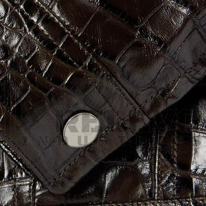 Chaqueta de Cuero con Estampado de Cocodrilo para Hombre, Chaqueta de Invierno Casual de Cuero PU, Ajustada, Duradera, Chaqueta de Moda Urbana - Product Image 6