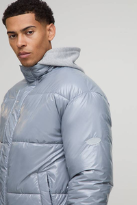 Chaqueta de Invierno para Hombre, Estilo Urbano, con Capucha, de Lona, Nueva Moda, Manga Desmontable, Gruesa, Cortavientos, Combinación de Colores - Product Image 3