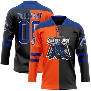 Maillot de hockey sur glace personnalisable de qualité supérieure - 100% polyester, antibactérien, séchage rapide, nom et numéros d'équipe personnalisés, col en V - Product Image 4