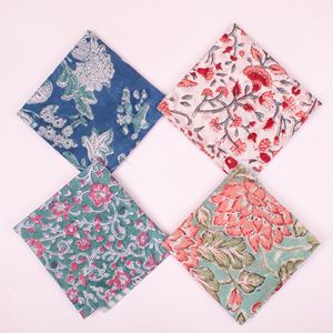 Bandana en coton imprimé à la main, 21x21 pouces, motif personnalisé, fabricant OEM pour acheteurs mondiaux - Product Image 5