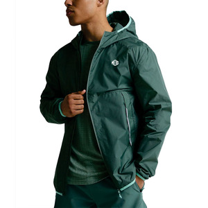 Chaqueta cortavientos personalizada verde unisex ultraligera con capucha, transpirable, resistente al viento, para deportes al aire libre, OEM, para hombre. - Product Image 3