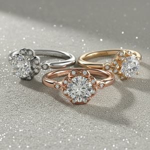 Anillo de compromiso de diamante cultivado en laboratorio Stonewels, corte marquesa central con halo, estilo vintage, engaste de oro de 14K con puntas para banda de boda certificada - Product Image 4