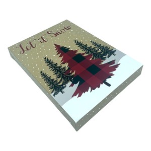 Boîte cadeau réutilisable écologique biodégradable en papier couché de taille moyenne FANTE HM4-07, pliable sur 4 côtés, matériaux recyclés - Product Image 1