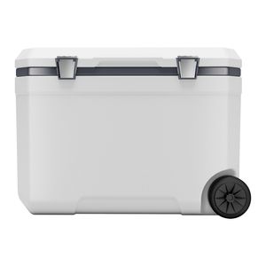 Portable 45 QT Wheeled <b>Cooler</b> <b>Box</b> Lightweight Rigid Material with Heavy-Duty Handles and Cup Holder Excellent Ice Retention - Product Image 6