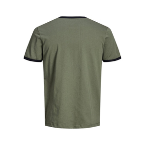 T-shirts pour hommes à col montant, personnalisables avec logo, de qualité supérieure, 100% coton, respirants, séchage rapide, manches courtes, poids lourd - Product Image 1