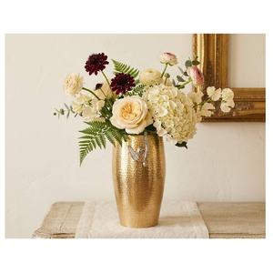 Nuevo Jarrón de Aluminio Forjado a Mano con Forro, Estilo Moderno Antiguo, Color Dorado, para Flores, para Sala de Estar, Comedor, Vajilla - Product Image 4