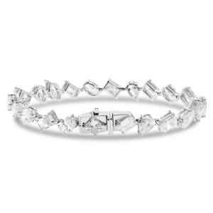 Bracelet satellite en platine à diamants multi-tailles au design unique, classique et élégant, cadeau de mariage disponible au prix direct usine - Product Image 2