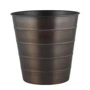 Modern Metal Dust <b>Bin</b> with Sleek Body Eco-Friendly Indoor/Outdoor Use for Stylish <b>Storage</b> in Living Room Bedroom Kitchen - Product Image 2