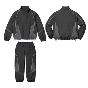 Ensemble coupe-vent streetwear pour homme, personnalisé, nouveau, élégant, de haute qualité, design 2-en-1, léger, coupe-vent, respirant pour l'hiver - Product Image 2