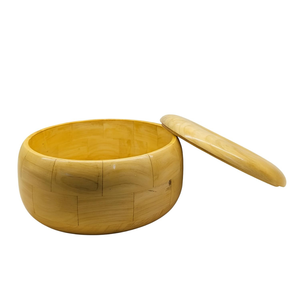 Caja Redonda de Madera Tallada para Cazuelas con Tapa, Caja de Madera Sólida para Roti, Chapati, Dabba, Recipiente para Comida Caliente para Cocina y Comedor - Product Image 2