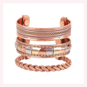 Bracelet en cuivre pur fait à la main, ajustable, style minimaliste vintage, bijoux pour hommes et femmes - Product Image 6