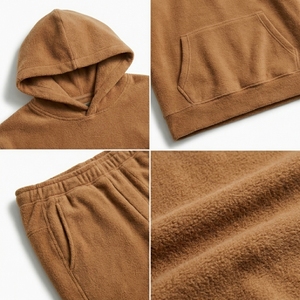 Men 2 Piece Hoodie Tracksuit Set Pullover Fleece Jogger <b>Pants</b> Warm Outdoor Comfortable Custom OEM Wholesale Manufacturer - Product Image 4