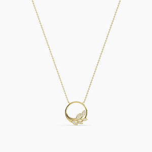 จี้เพชรทรงกลมเจียระไนแบบบริลเลียนท์ 18K ทองคำขาว ประดับเพชรเลี้ยงในห้องปฏิบัติการ สร้อยคอหรูหราสำหรับงานแต่งงาน - Product Image 3