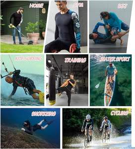 Men <b>Long</b> <b>Sleeve</b> Rash Guard Shirt UPF 50+ Quick Dry Breathable Compression <b>Base</b> <b>Layer</b> Polyester Spandex Gym Swimming Surfing - Product Image 4