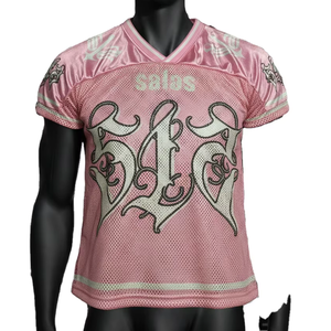 Wholesale Custom Sports Jerseys <b>Mesh</b> Oversized Football Jersey Quick Dry Breathable Athletic T Shirt - Product Image 1