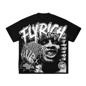 Camiseta Oversize Estampada Personalizada para Hombre, Estilo Urbano, Ajuste Holgado, Casual, 100% Algodón Jersey - Product Image 6