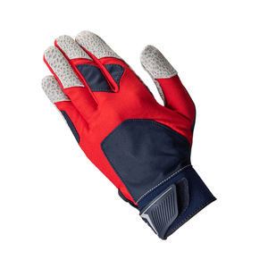 <b>Red</b> Batting Glove With Padded Knit <b>Fabric</b> Hook And Loop Closure For Training Unisex Adult Right Hand - Product Image 5