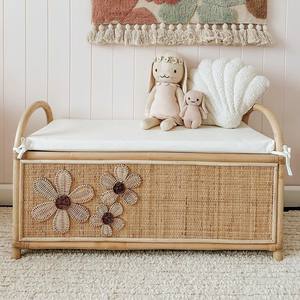 Caja de almacenamiento multifuncional de ratán, organizador para niños, baúl de almacenamiento para dormitorio y decoración infantil, hecho en Vietnam. - Product Image 1