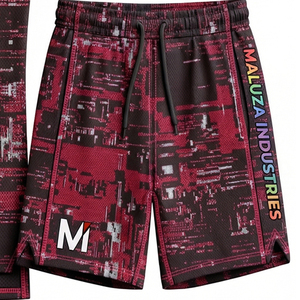 ชุดยูนิฟอร์มบาสเก็ตบอลแบบซับลิเมชั่นสั่งทำระดับมืออาชีพสำหรับทีมชาย เสื้อและกางเกงขาสั้น ชุดพิมพ์ลายสีเต็มรูปแบบ ชุดกีฬา - Product Image 5