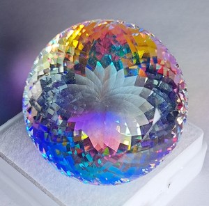 Cuarzo Místico, Forma Redonda, Piedra Preciosa Suelta, Color Arcoíris, Certificado, Piedra de Joyería Premium - Product Image 6